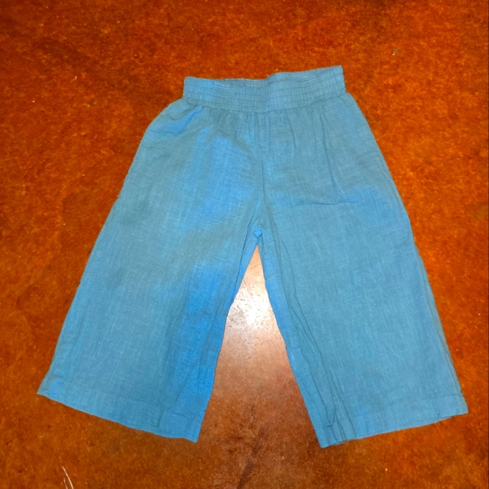 Poppet & Fox Turquoise linen pants 2T